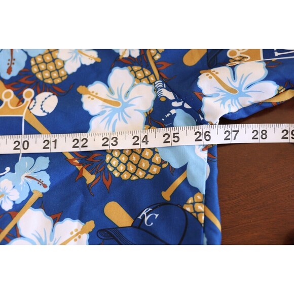 KC Royals Mens Minitmart Hawaiian Short Sleeve Oversize Button Up Shirt Size XL - Picture 7 of 9